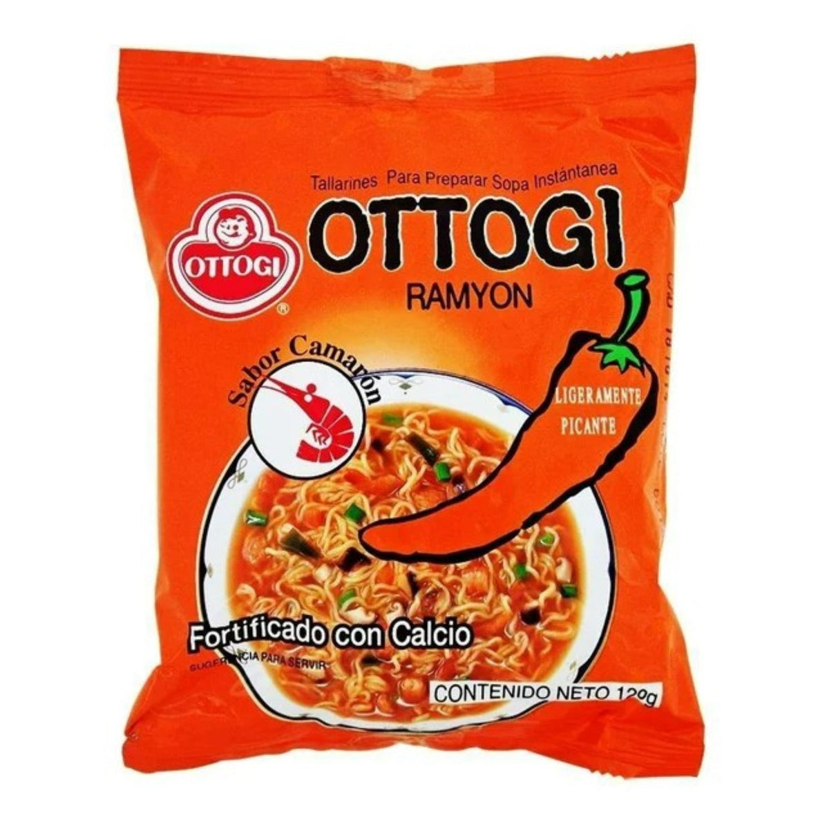 Ramen Coreano Otoki Sabor Caldo de Camarón Bolsa 120G