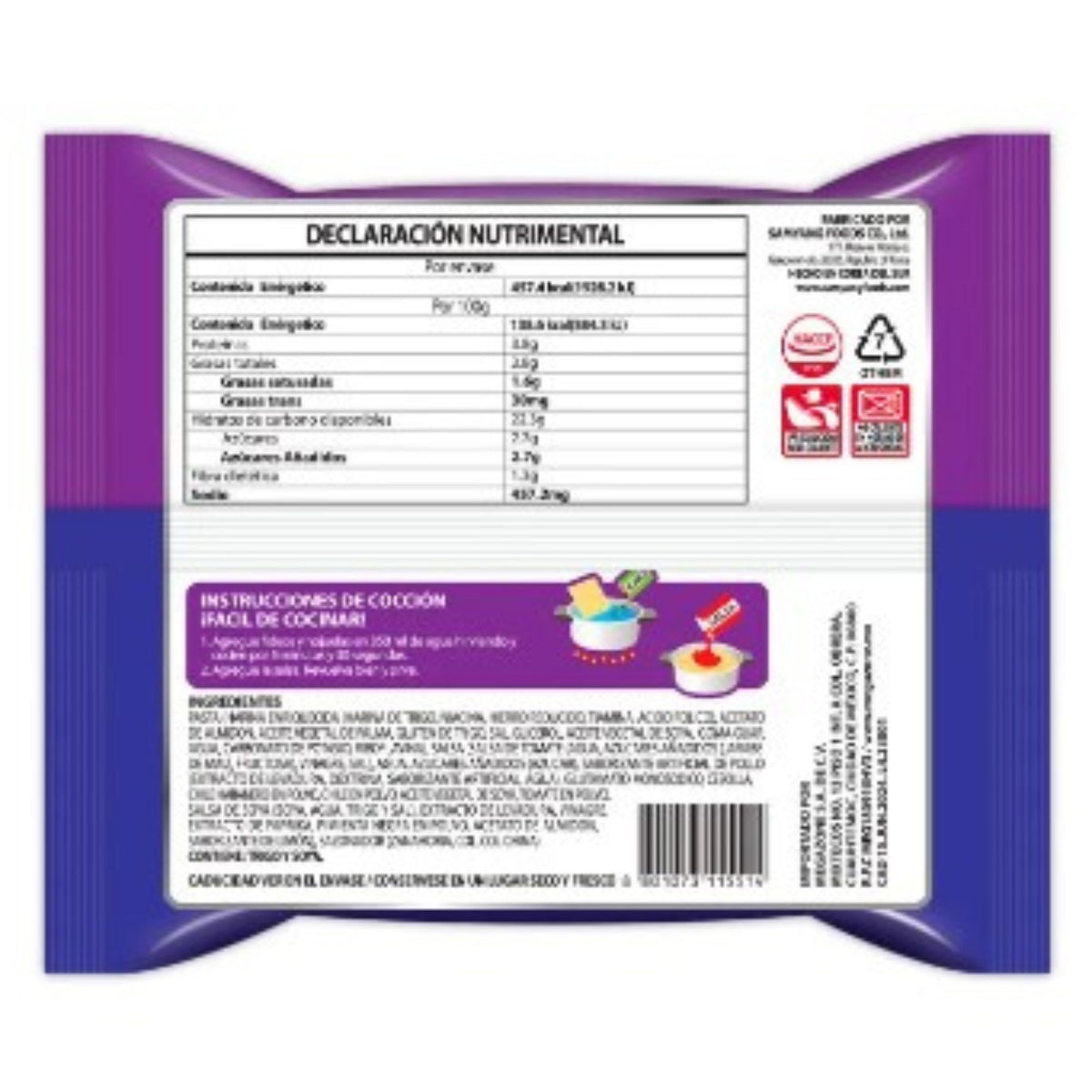 Ramen Coreano Samyang Buldak Sabor Habanero Bolsa 130G