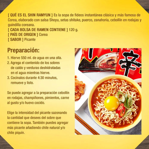 Ramen Coreano Nongshim Shin Ramen Bolsa 120G