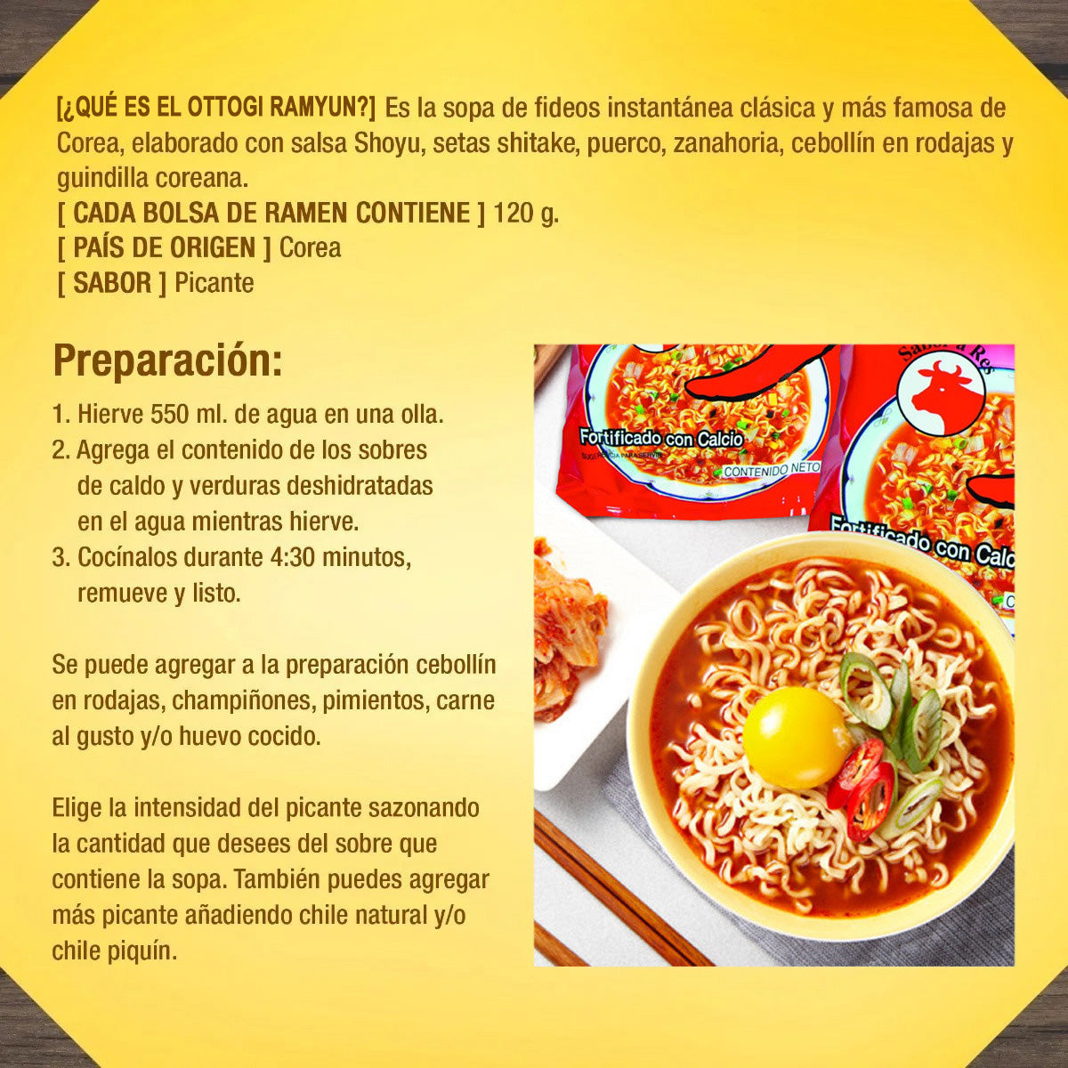 Ramen Coreano Otoki Sabor Caldo de Res Bolsa 120G
